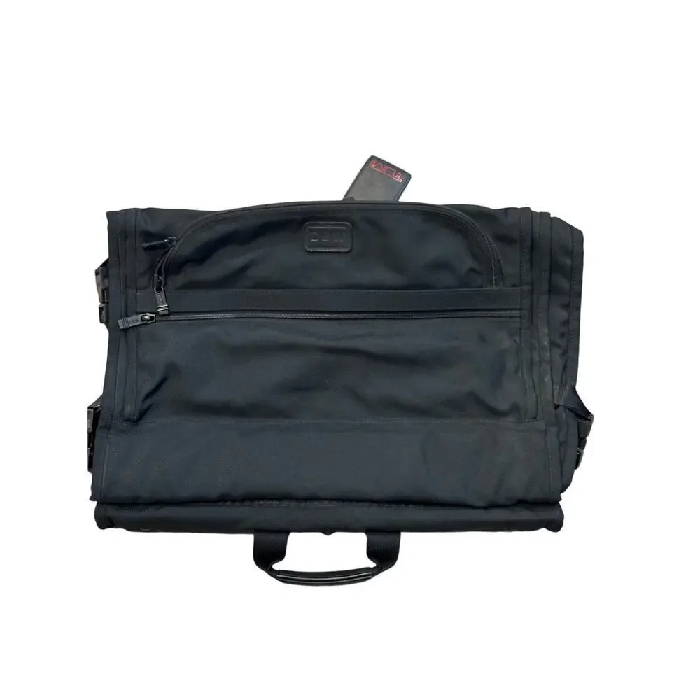 Tumi Black Ballistic Nylon Bi-Fold Carry On Garment Bag